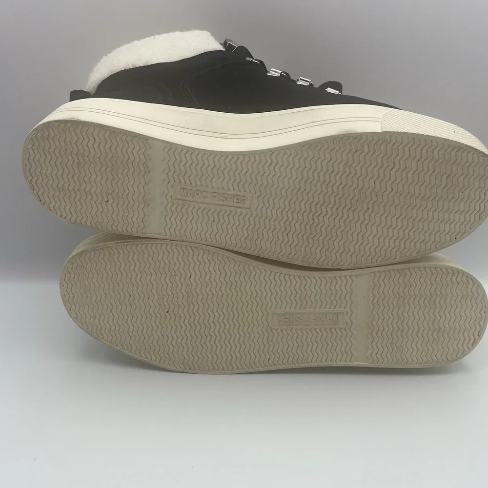 Marc Fisher Daire Black‎ Suede Sneaker Boots With Faux Fur Lining Women's Size 7